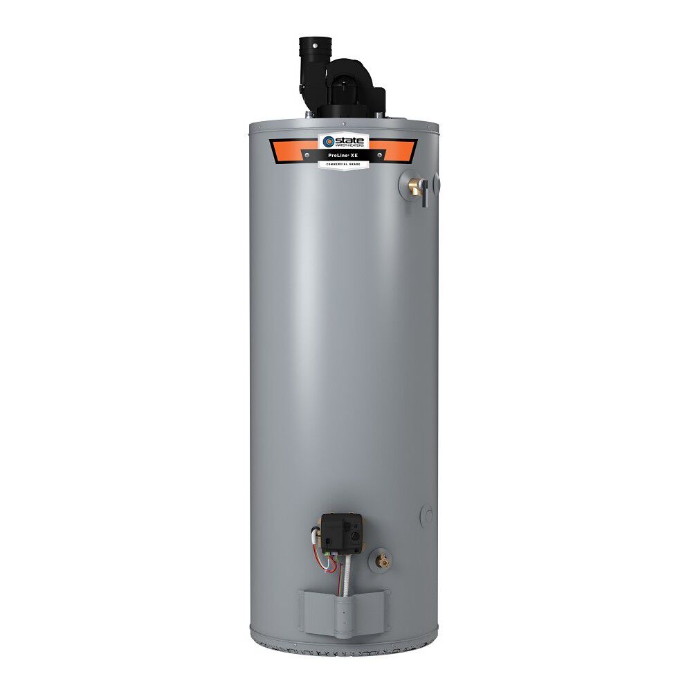 View of ProLine® XE Low NOx 75-Gallon Power Direct Vent Natural Gas Water ...