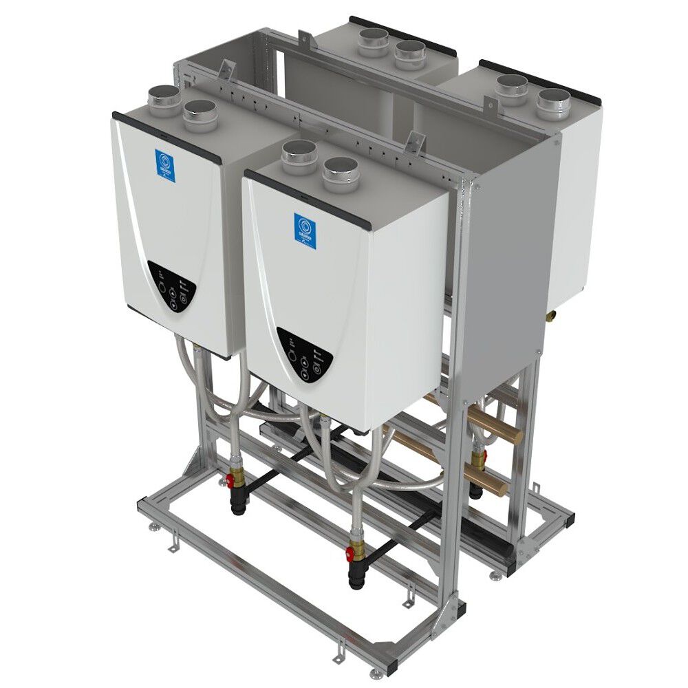 Commercial Tankless Rack System - Back-to-Back