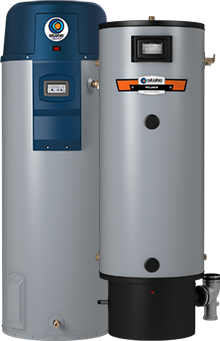 An electric tankless water heater.