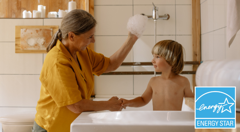 Family enjoying energy savings