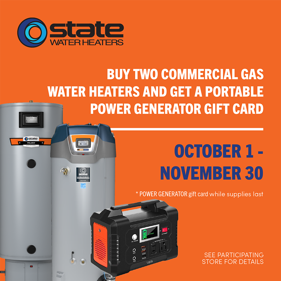 Two commercial water heaters with power generator Two commercial water heaters with power generator